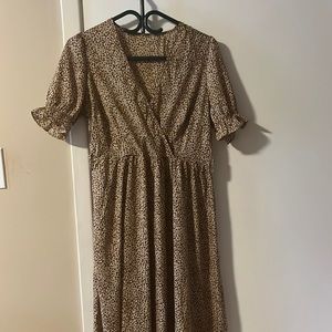 Leopard print float wrap dress
